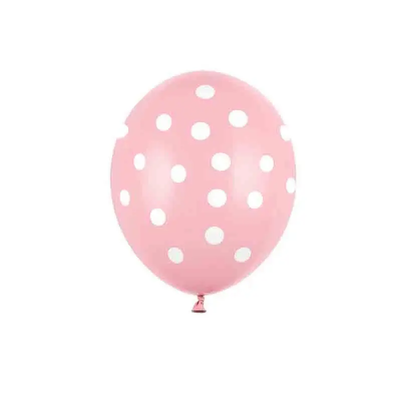 6 Palloncini 30 cm pois rosa confetto SB14P-223-081JW-6