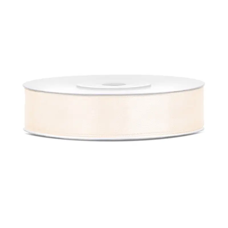 Nastrino in raso Crema 12 mm x 25 mt TS12-079