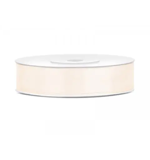 Nastrino in raso Crema 12 mm x 25 mt TS12-079