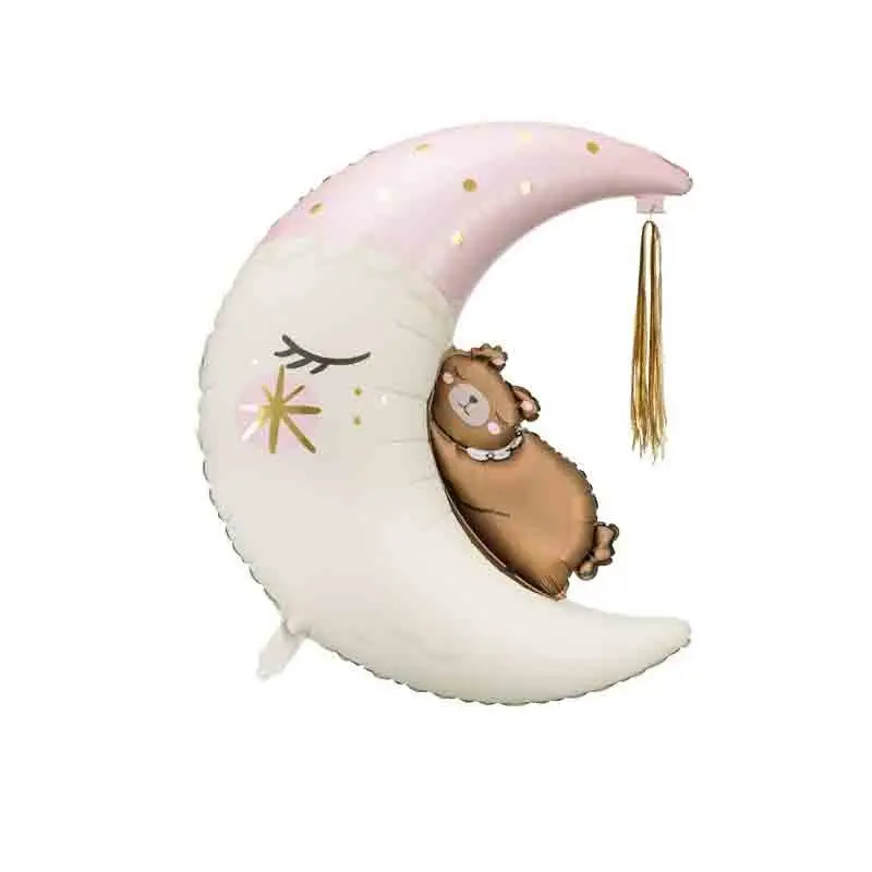 Palloncino foil Orsacchiotto sulla luna 80x98 cm FB196