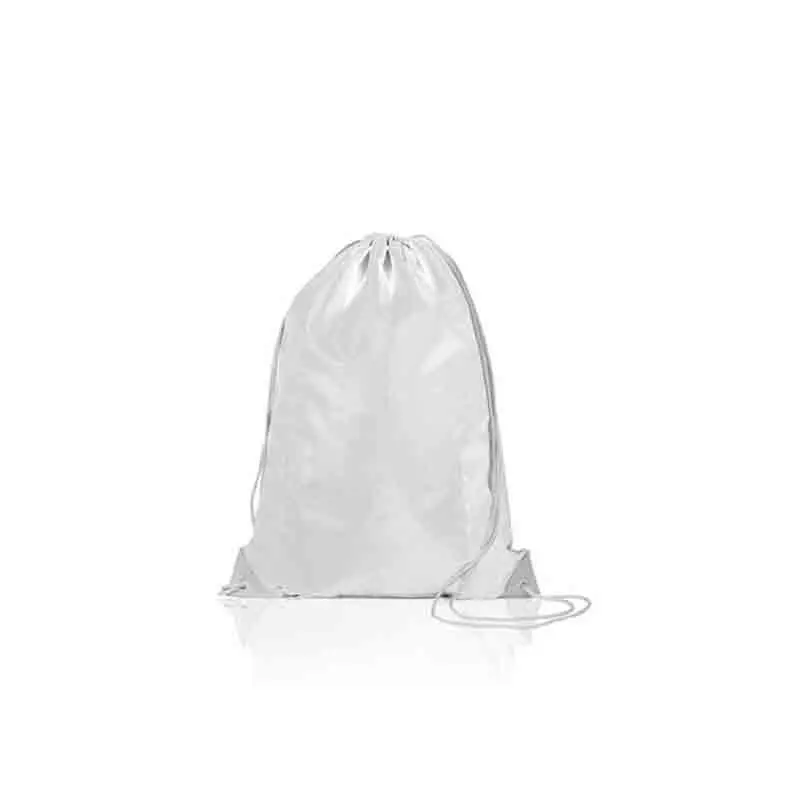 sacca zaino nylon PG280BI bianca e grigia 33x45 ca