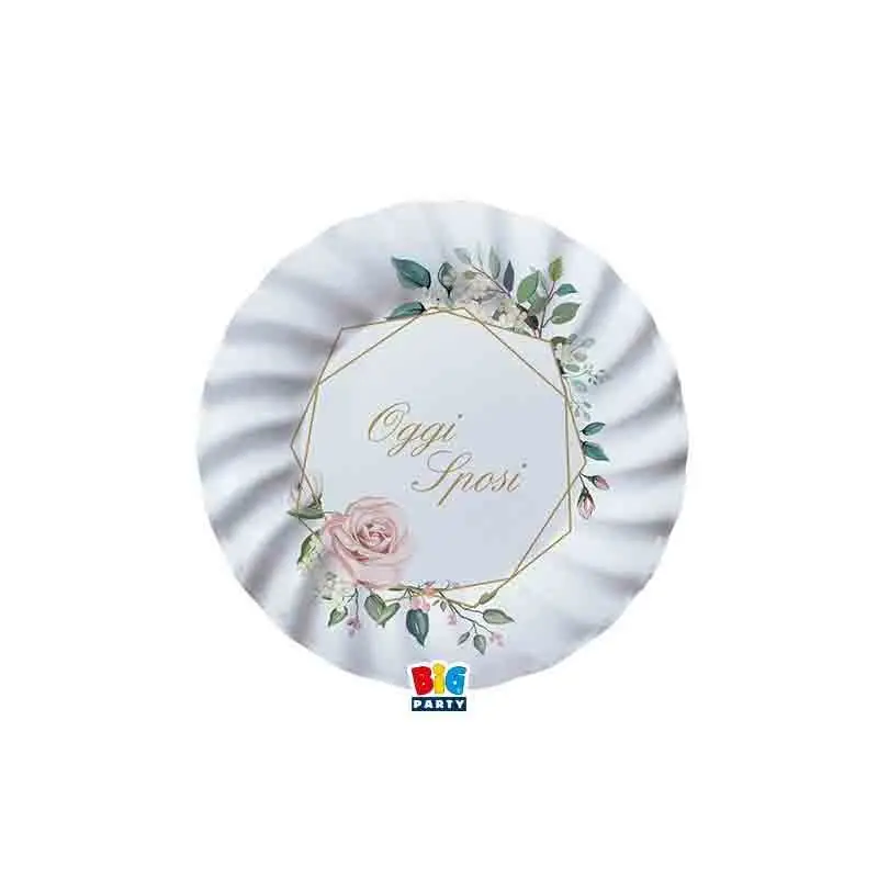 KIT COORDINATO OGGI SPOSI FLORAL GEOMETRIC PER 16 PERSONE