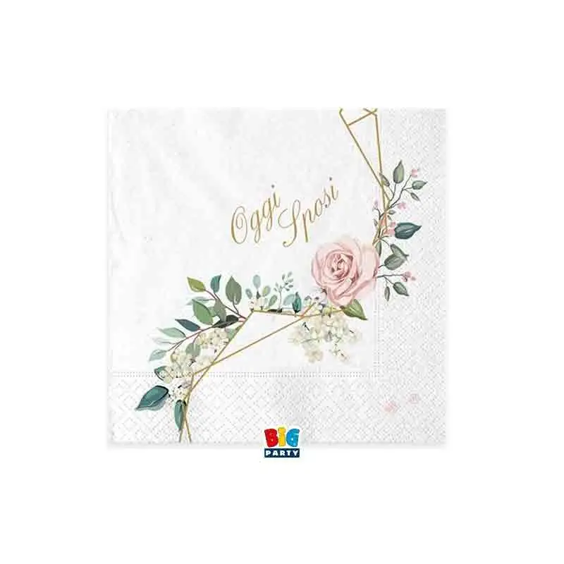 KIT COORDINATO OGGI SPOSI FLORAL GEOMETRIC PER 16 PERSONE