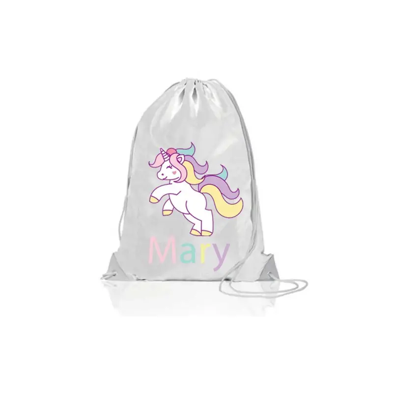 Sacca Zaino in Nylon Unicorno Personalizzabile - 5pz