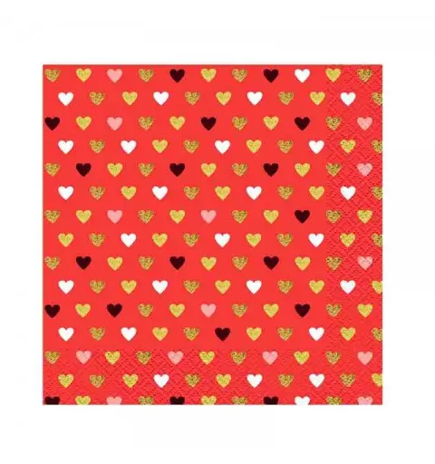 20 Tovaglioli di carta collezione XOXO rosso 33x33 cm PG-SXC2