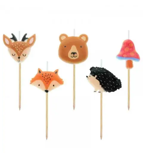 5 mini candeline animali della foresta SF-PZWL