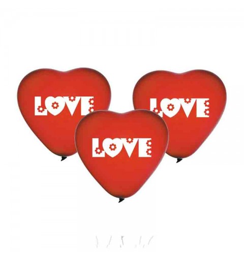 5 Palloncini Love cuore CRS/P149 25 cm