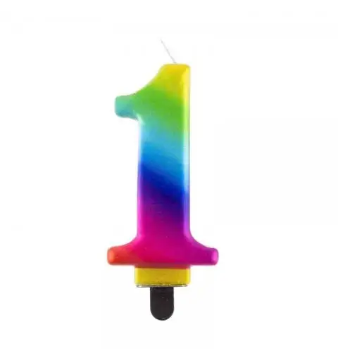 Candela numero 1 Galaxy 8,0 cm multicolor PF-SCG1