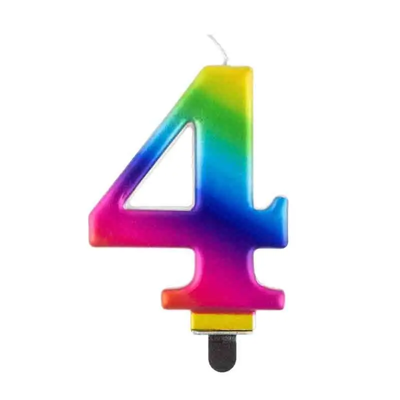 Candela numero 4 Galaxy 8,0 cm multicolor PF-SCG4