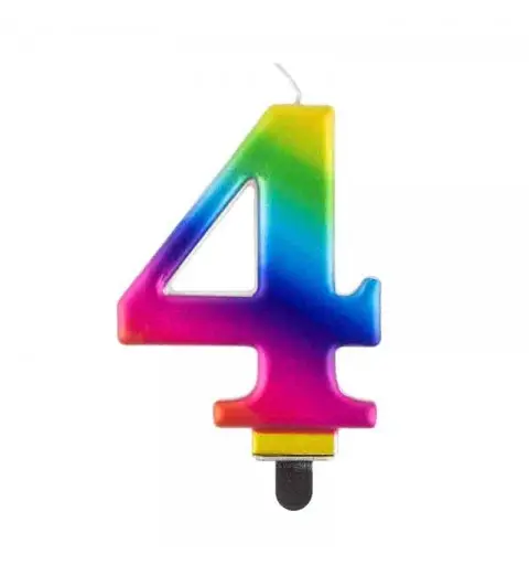 Candela numero 4 Galaxy 8,0 cm multicolor PF-SCG4
