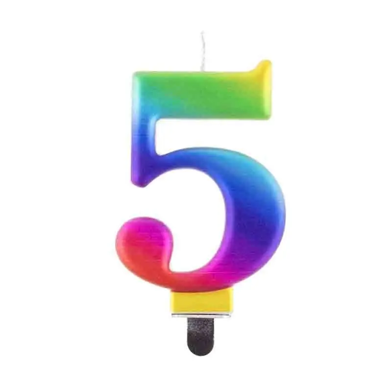 Candela numero 5 Galaxy 8,0 cm multicolor PF-SCG5