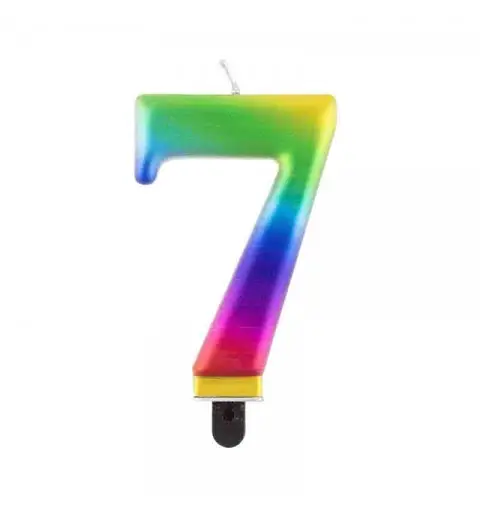 Candela numero 7 Galaxy 8,0 cm multicolor PF-SCG7
