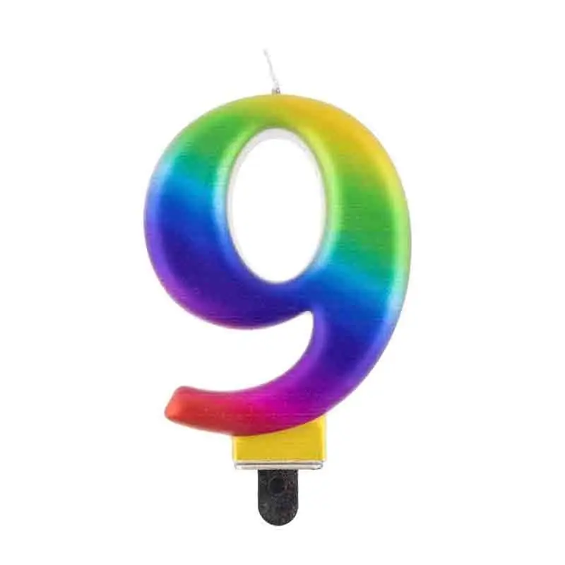 Candela numero 9 Galaxy 8,0 cm multicolor PF-SCG9