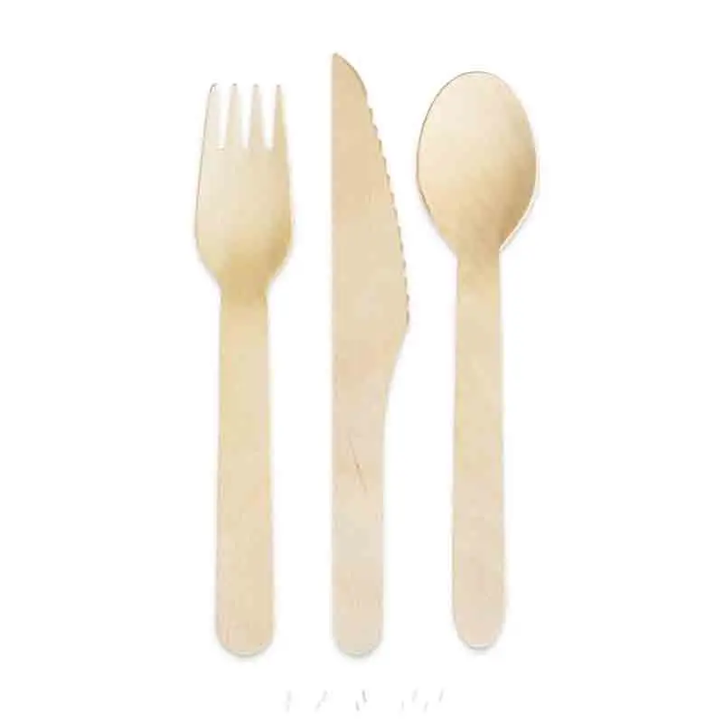 Posate in legno forchette, coltelli, cucchiai) 18 pz. HZ-KED18