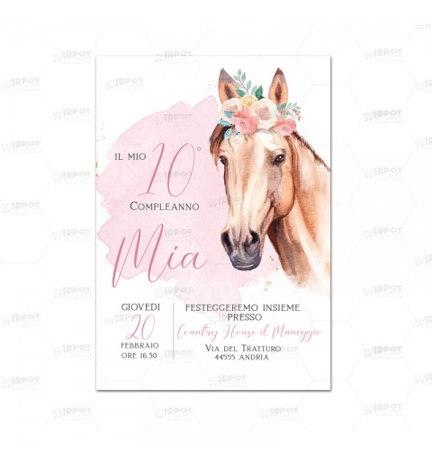 Inviti Cavalli Beautiful Horses personalizzabili – 20 pz