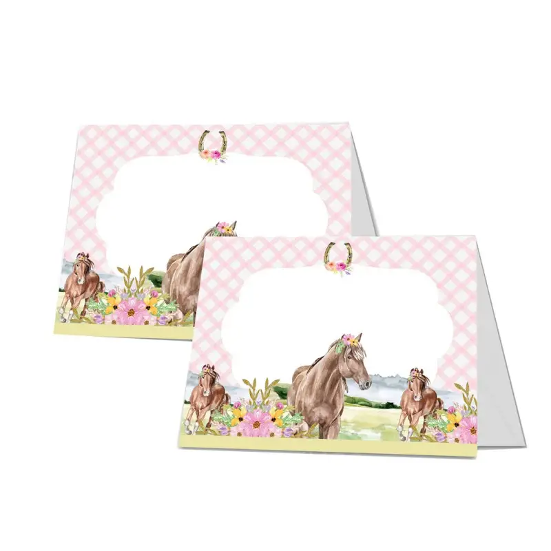 Targhetta segnagusto Cavalli Rosa - 9 PZ