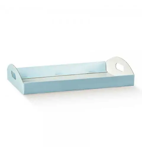 Contenitore in cartone con maniglie lino lino celeste azzurro 17380 435 x 290 x 45 mm
