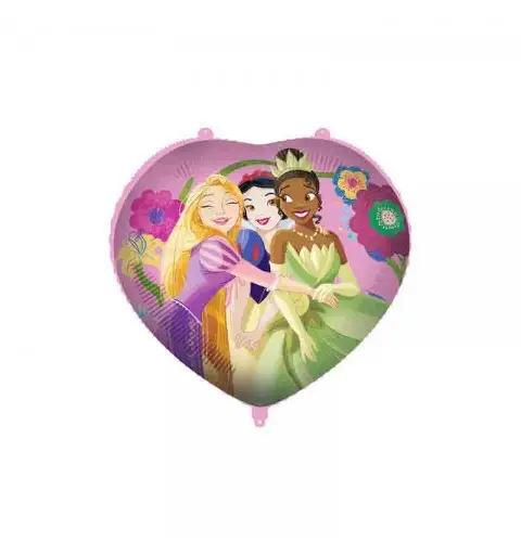 Palloncino foil Principesse Disney Pesetto Nastrino Tondo 18 45 cm PR94990-01