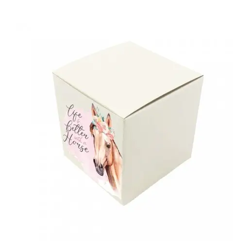 Scatolina Cavalli Beautiful horses cubetto - 1 pz