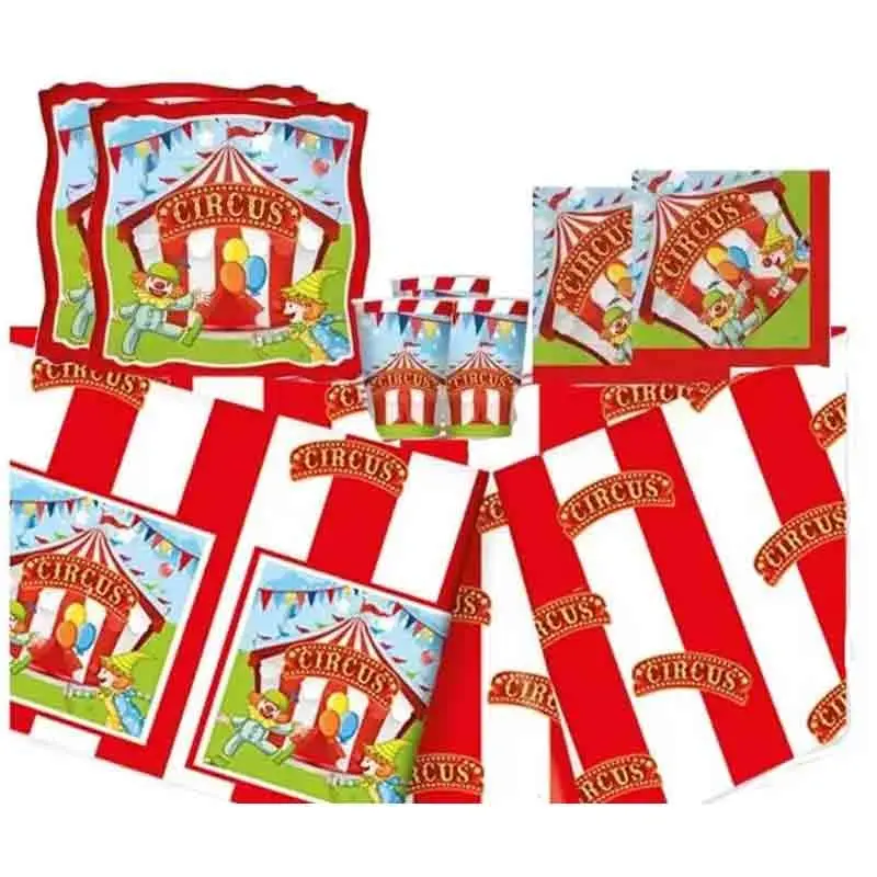 KIT 8 PERSONE CIRCUS PARTY - COORDINATO TAVOLA