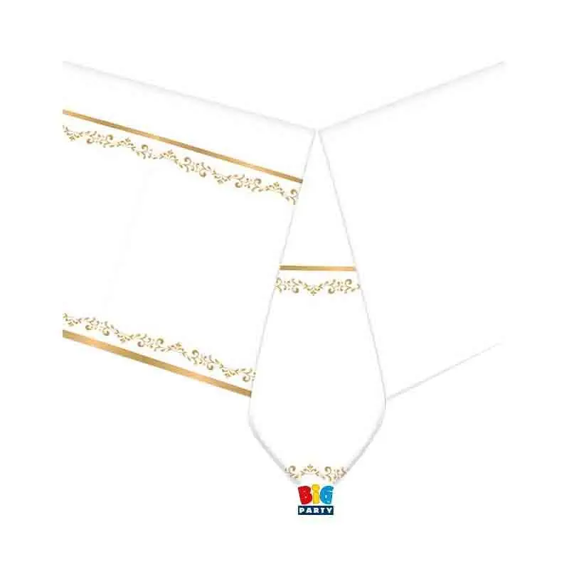 Tovaglia in Plastica 140 x 270 cm Classic Gold