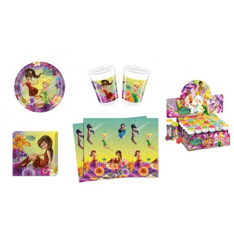 KIT N 5 COORDINATO TAVOLA FAIRIES MAGIC COMPLETO TAVOLA CON BOLLE DIVERTIMENTO