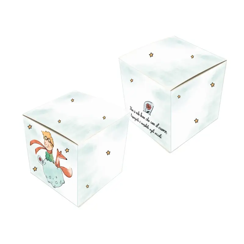 Scatolina portaconfetti Piccolo Principe new a cubetto - 50 pz