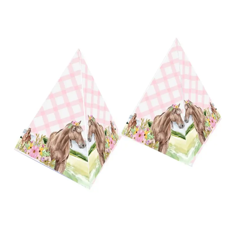 Scatolina Piramide Cavalli rosa - 1 PZ