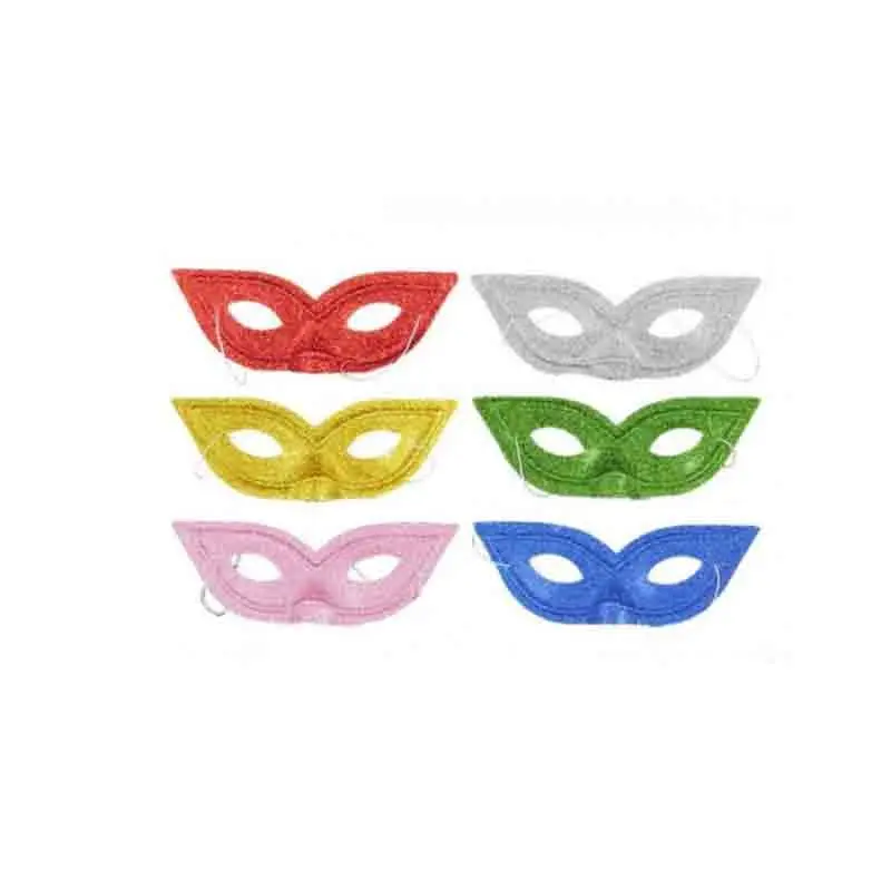 1 maschera glitter classica 6 colori assortiti e casuali 8795