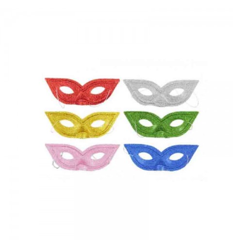 1 maschera glitter classica 6 colori assortiti e casuali 8795