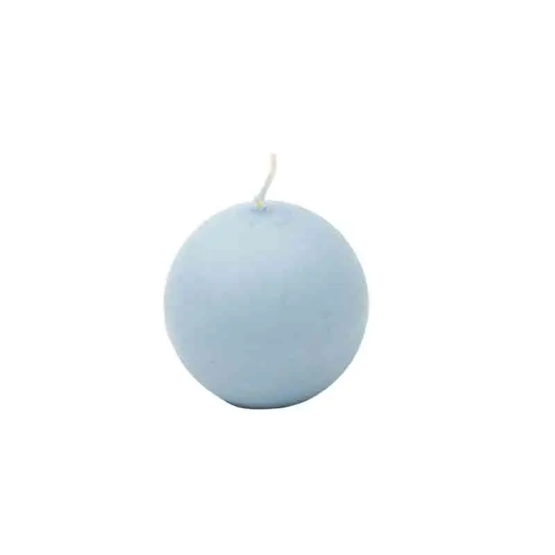 12 pz. candela sfera blu azzurro 5 cm A11958/BL