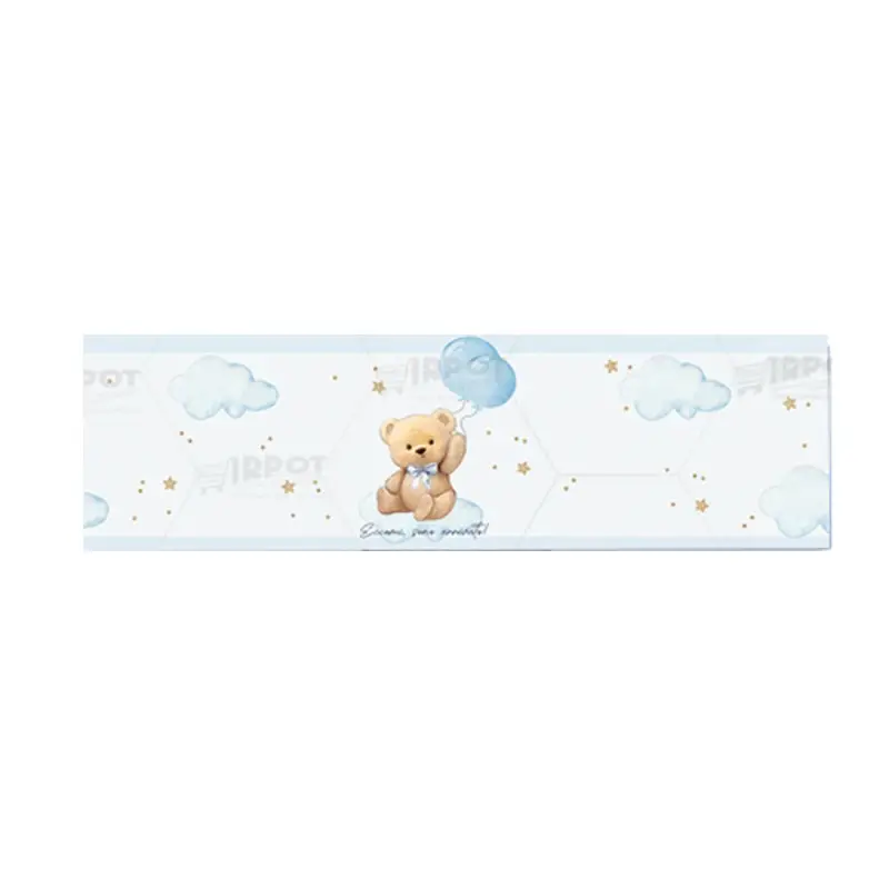 Fascetta adesiva nascita Teddy Celeste - 1 PZ