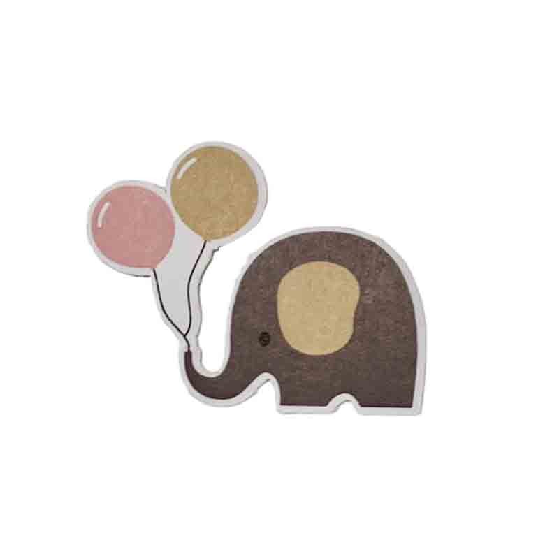 Sacchetti juta con tags elefantino rosa - 10 pz