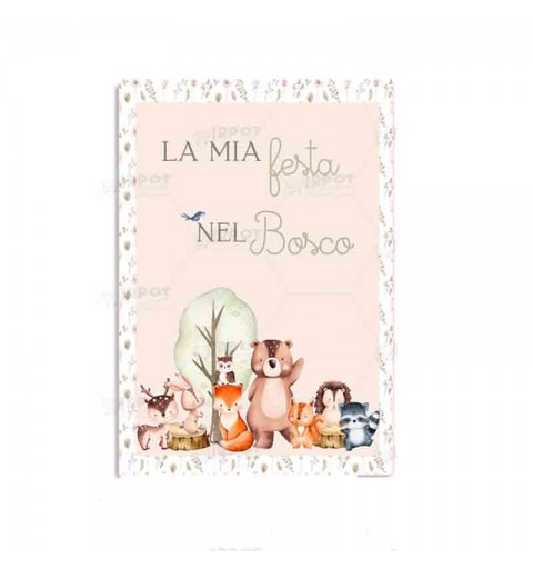 Festa di carta animaletti del bosco
