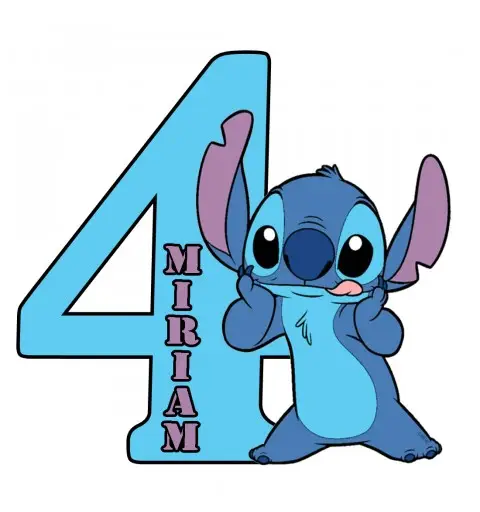 Stitch Sagoma numero in polistirolo Personalizzabile