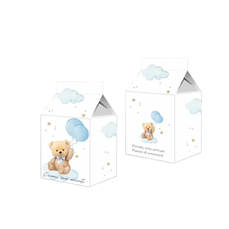 Scatolina Milk Nascita Teddy Celeste - 1 pz