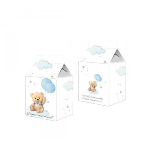 Scatolina Milk Nascita Teddy Celeste - 1 pz