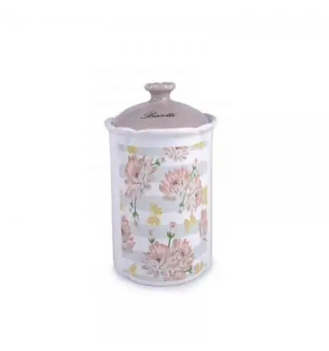 Biscottiera in ceramica peonie 82250