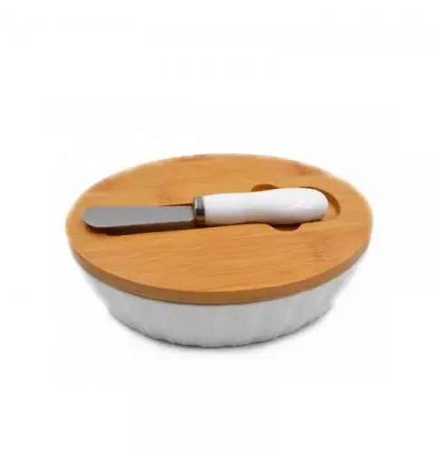 burriera in porcellana e legno Y2452