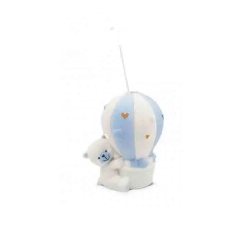 Mongolfiera celeste profumata con luce 13 cm A2265B