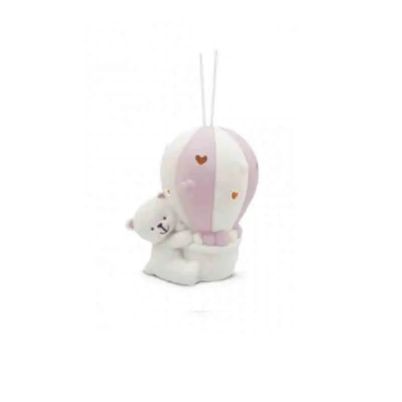 Mongolfiera rosa profumata con luce 13 cm A2265P