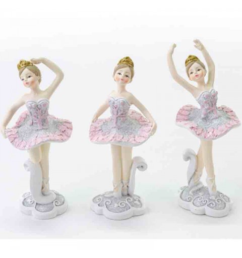 ballerina in resina 3 mod. assortiti e casuali 5 x 5 x 12,5 cm L54102