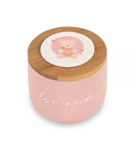 candela barattolo rosa orsetto BA-29352M