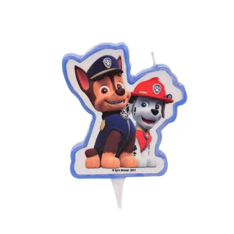 Candela piatta sagomata Paw Patrol 3 mod. assortiti e casuali 40564