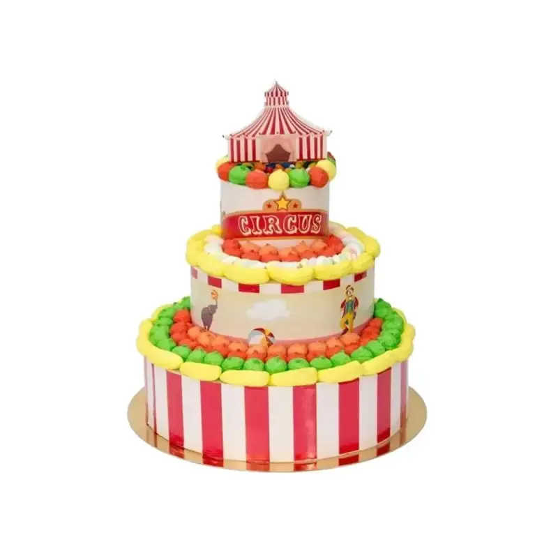 Torta Di Marshmallow Circo - Circus Party 3 Piani 1652