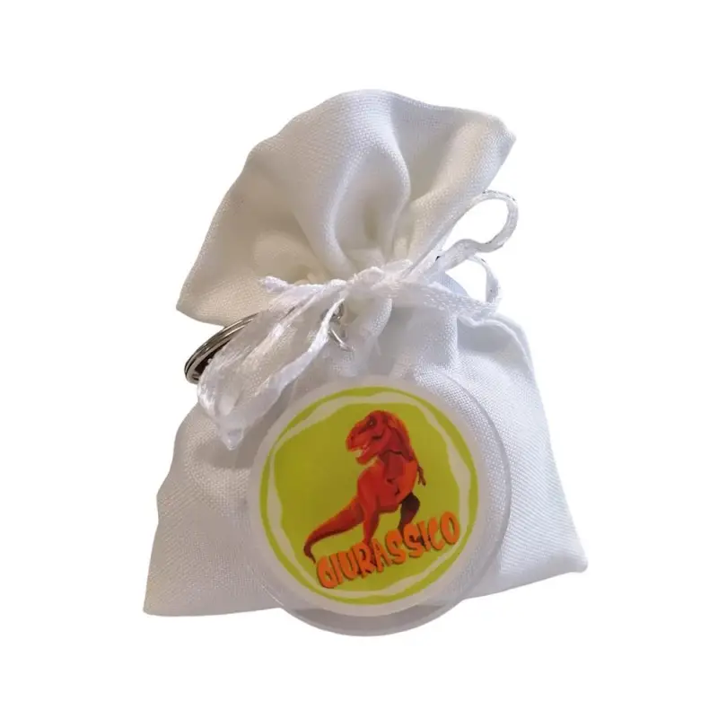 Sacchetti portaconfetti + 10 portachiavi Dinosauri