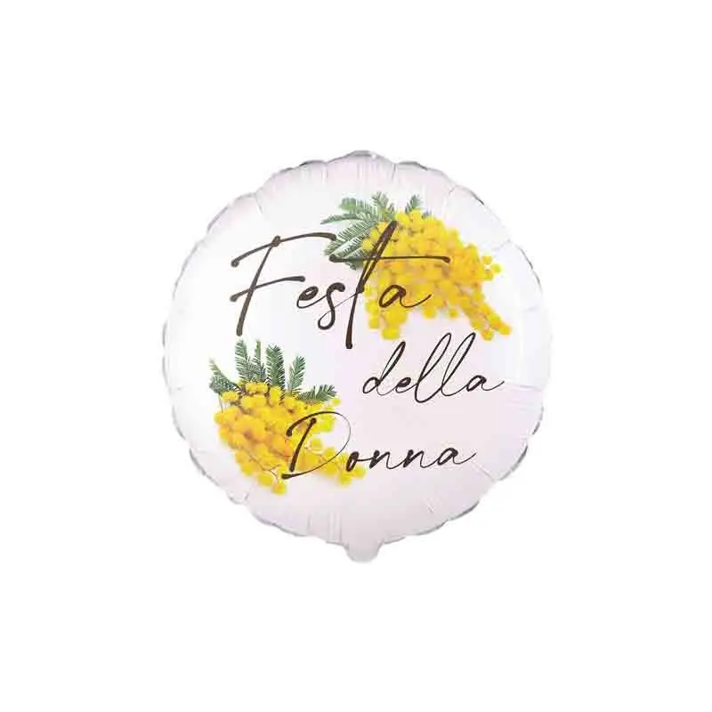 Palloncino foil  Festa della Donna Corsivo Tondo 18 43 cm PAL4323-18