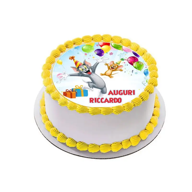 Cialda Ostia Tonda Tom & Jerry Personalizzabile