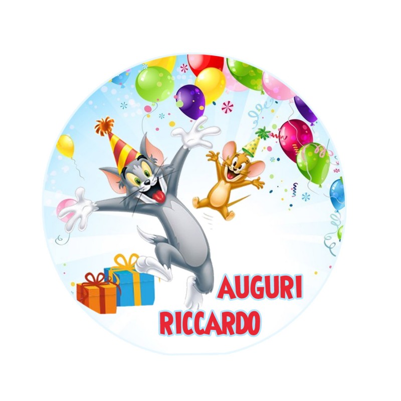 Cialda Ostia Tonda Tom & Jerry Personalizzabile