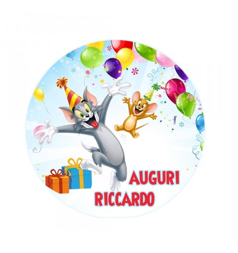 Cialda Ostia Tonda Tom & Jerry Personalizzabile